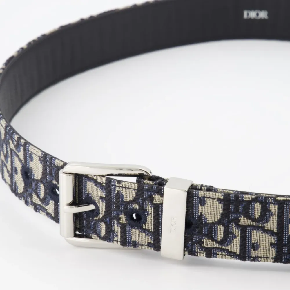 Bælter<Dior Oblique Jacquard Bælte Sort