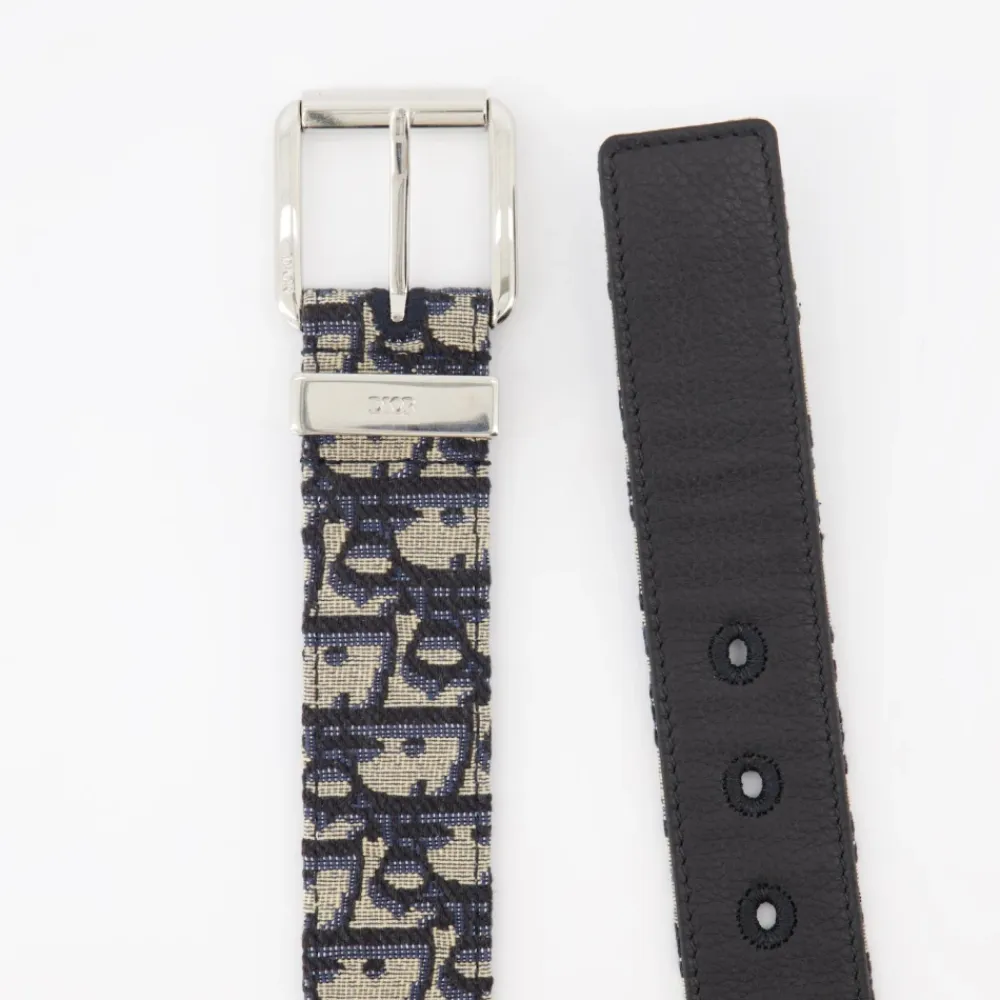 Bælter<Dior Oblique Jacquard Bælte Sort