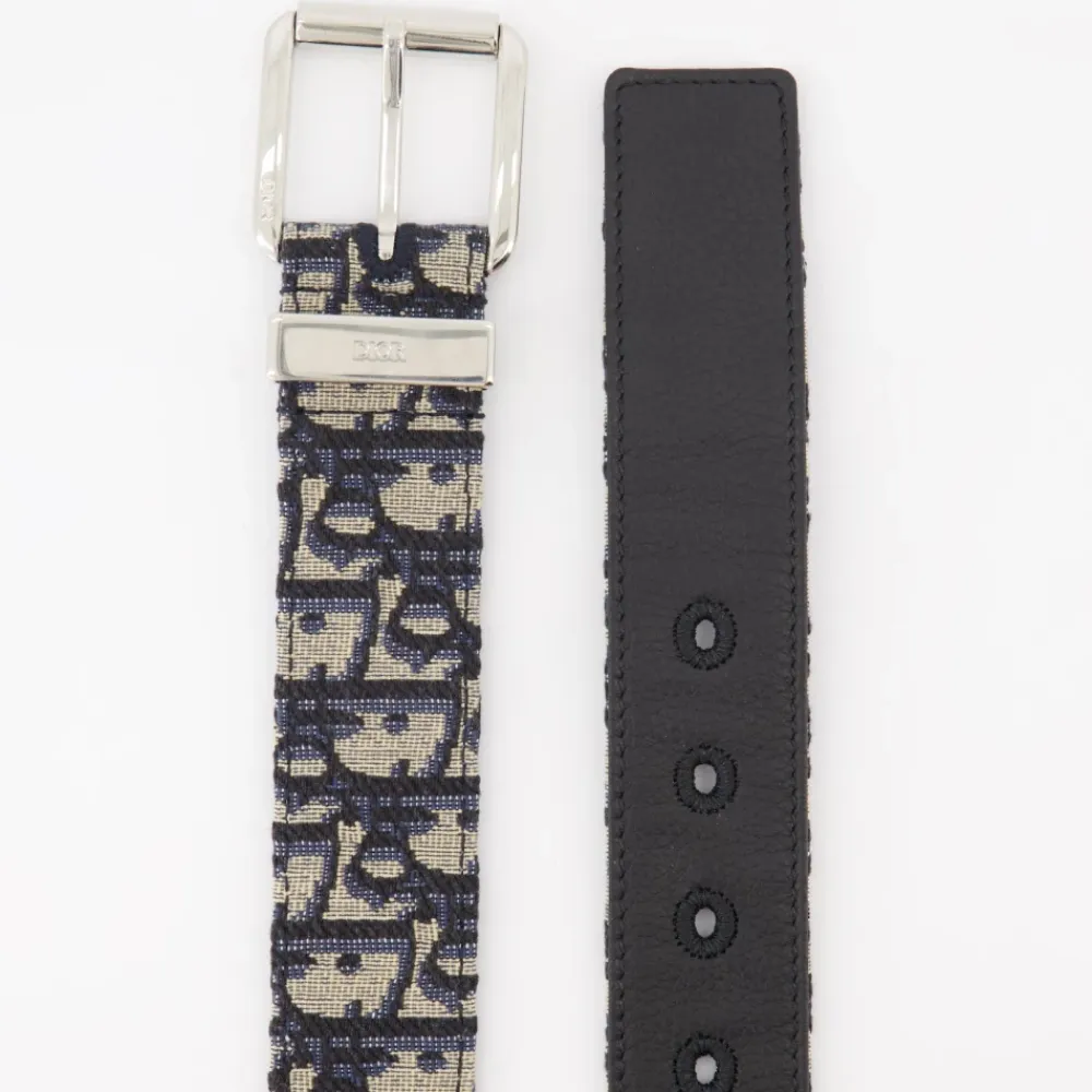 Bælter<Dior Oblique Jacquard Bælte Sort
