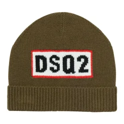 Huer & Kasketter^Dsquared2 Oliven Uld Beret Unisex Grøn