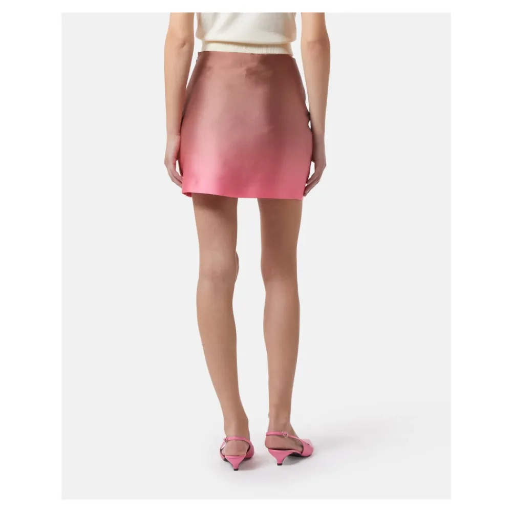 Nederdele<Silvian Heach Ombre Mini Nederdel med Juveludsmykning Brun