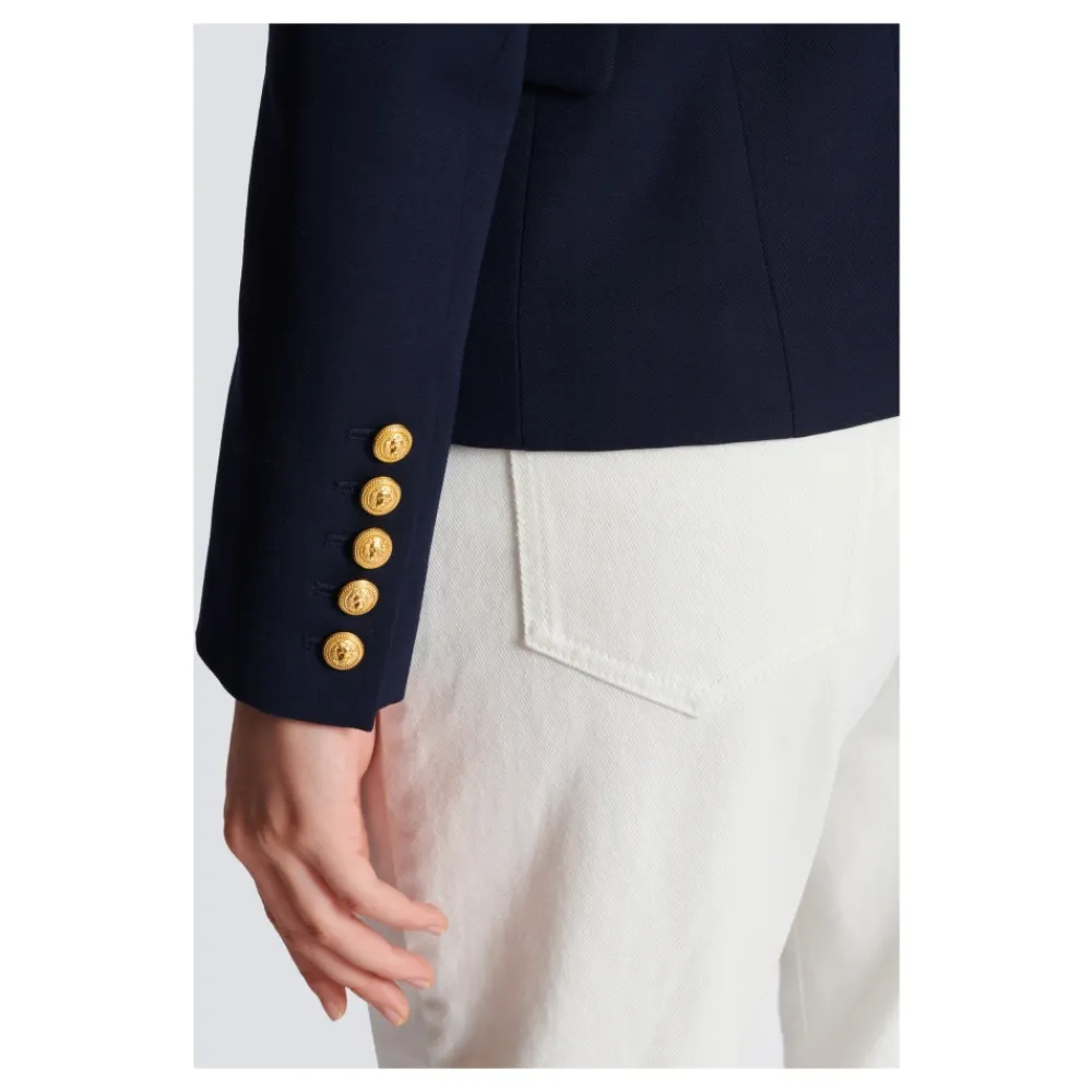Jakker<Balmain One-button Wool Blazer Blå