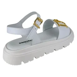 Sandaler^Dsquared2 Open-Toe Lædersandal Hvid