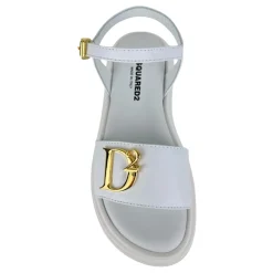Sandaler^Dsquared2 Open-Toe Lædersandal Hvid
