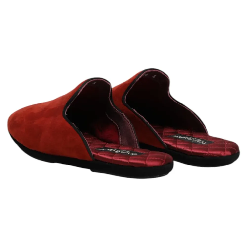 Hjemmesko<Dolce & Gabbana Ruskind Slides Flade Sko Orange
