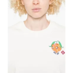 Sweatshirts<Casablanca Orange Sweatshirt til Kvinder AW25 Hvid