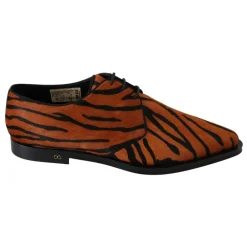 Snøresko<Dolce & Gabbana Tiger Mønster Formel Brogue Sko Orange