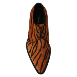 Snøresko<Dolce & Gabbana Tiger Mønster Formel Brogue Sko Orange