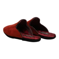 Hjemmesko<Dolce & Gabbana Orange Velvet Slides Lædersål Rød