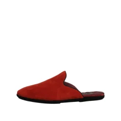 Hjemmesko<Dolce & Gabbana Orange Velvet Slides Lædersål Rød