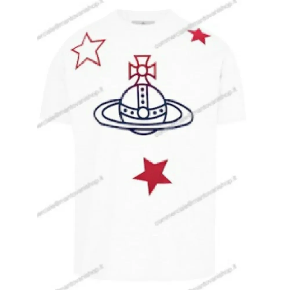 T-Shirts^Vivienne Westwood Orb and Stars Classic T-Shirt Hvid