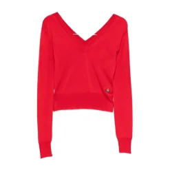 Striktrøjer & Sweatere^Vivienne Westwood Orb Logo Sweater Rød