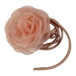 Huer & Kasketter^Pico Organza Rose String Choker Pink