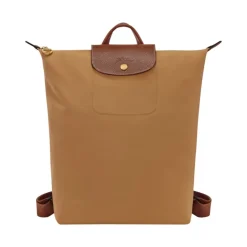 Rygsække^Longchamp Original Foldbar Rygsæk med Klap og Trykknap Brun