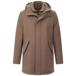 Frakker<Boggi Milano Out Wool Blend Parka Brun