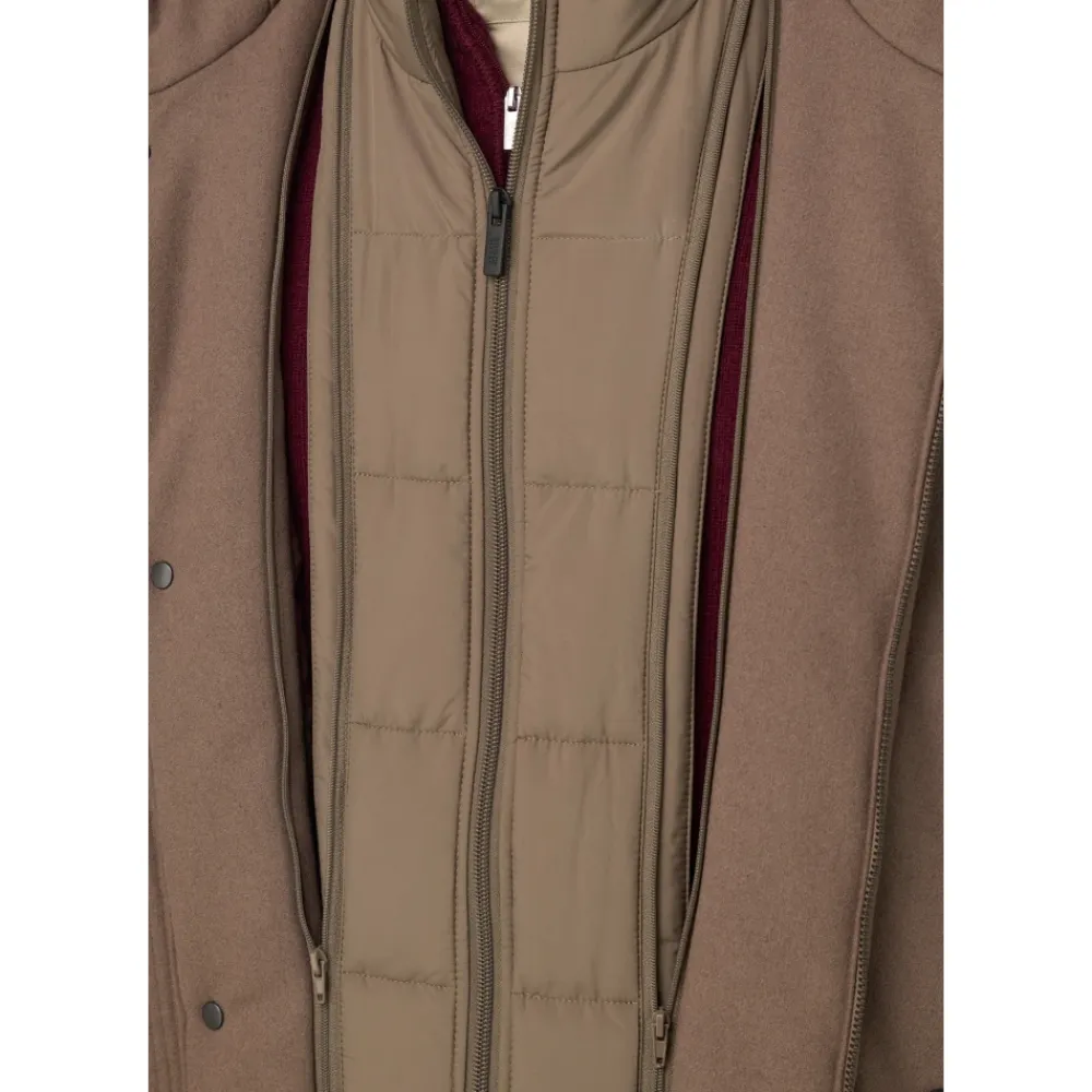 Frakker<Boggi Milano Out Wool Blend Parka Brun