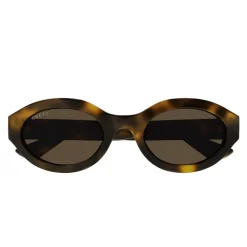Solbriller<Gucci Ovale solbriller Brun