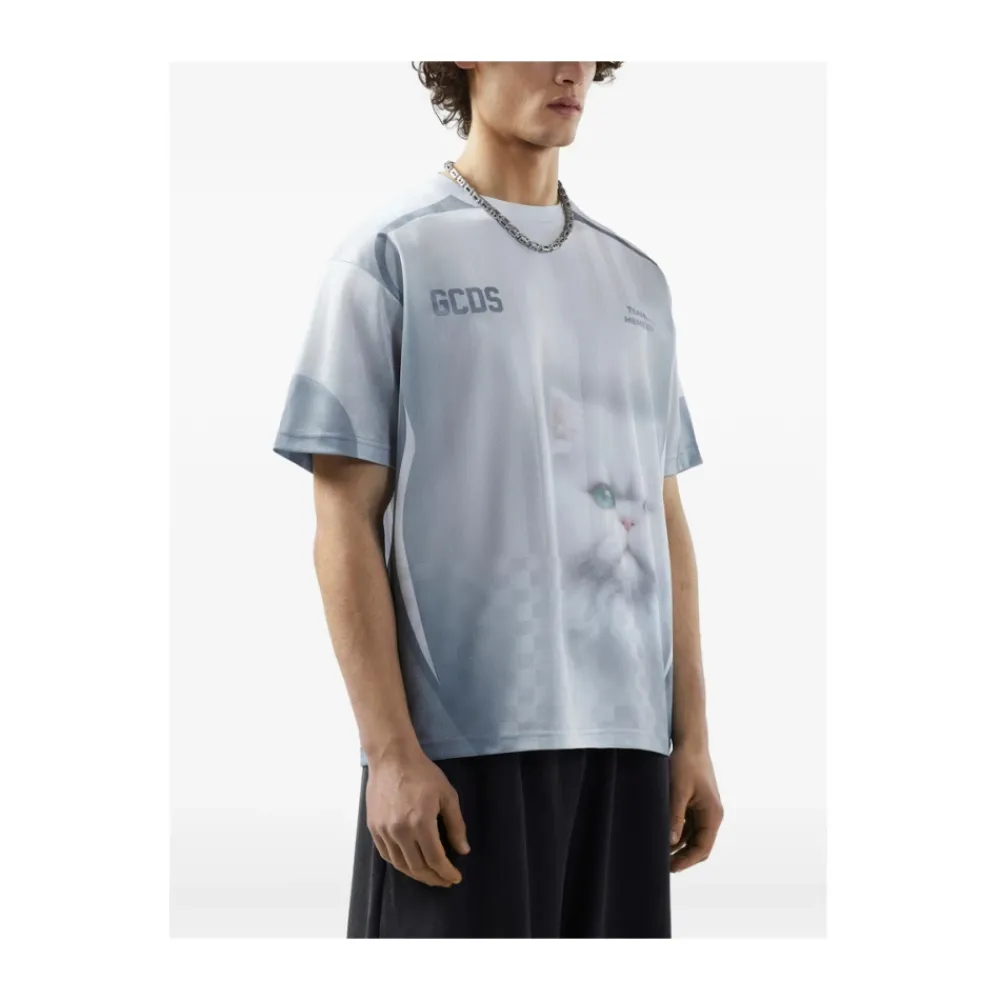T-Shirts<GCDS Oversize Kitten T-shirt Hvid
