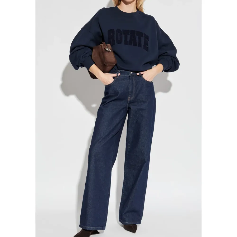 Sweatshirts|Striktrøjer & Sweatere<ROTATE Birger Christensen Oversize Sweatshirt Blå