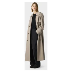 Frakker^Theory Oversized Dobbeltknappet Trenchcoat Grå