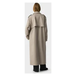 Frakker^Theory Oversized Dobbeltknappet Trenchcoat Grå