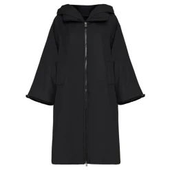 Frakker^Cesare Gaspari Oversized Hætte Puffer Jakke med Faux Pelsmanchetter Sort
