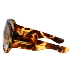 Solbriller|Solbriller<Bottega Veneta Oversized Shield Sunglasses Brun