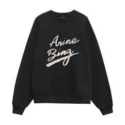 Sweatshirts|Striktrøjer & Sweatere<Anine Bing Oversized Sweatshirt Sort