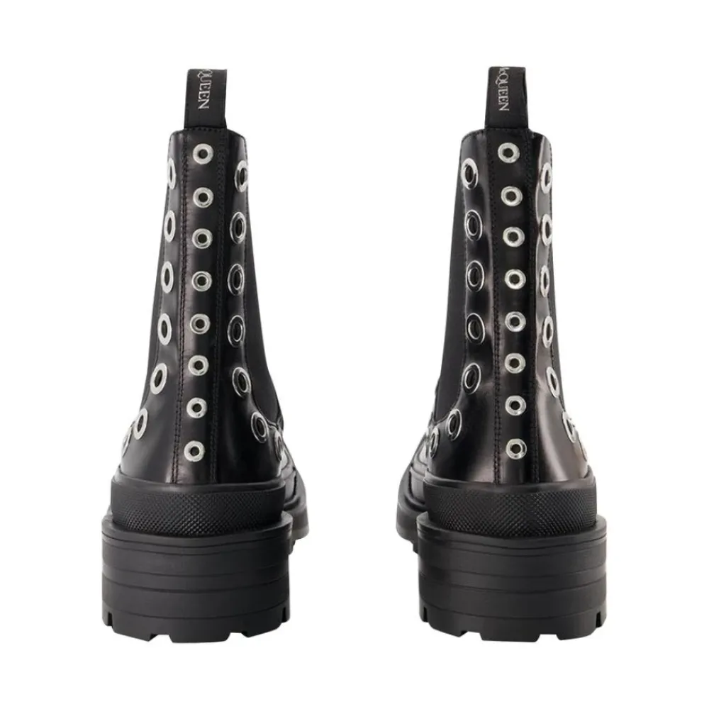 Chelsea Boots<Alexander McQueen Oversized Tread Chelsea Boots Sort