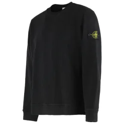 Sweatshirts^Stone Island Oversized-fit Crewneck Sweatshirt med 'Industrial Four' Print Sort