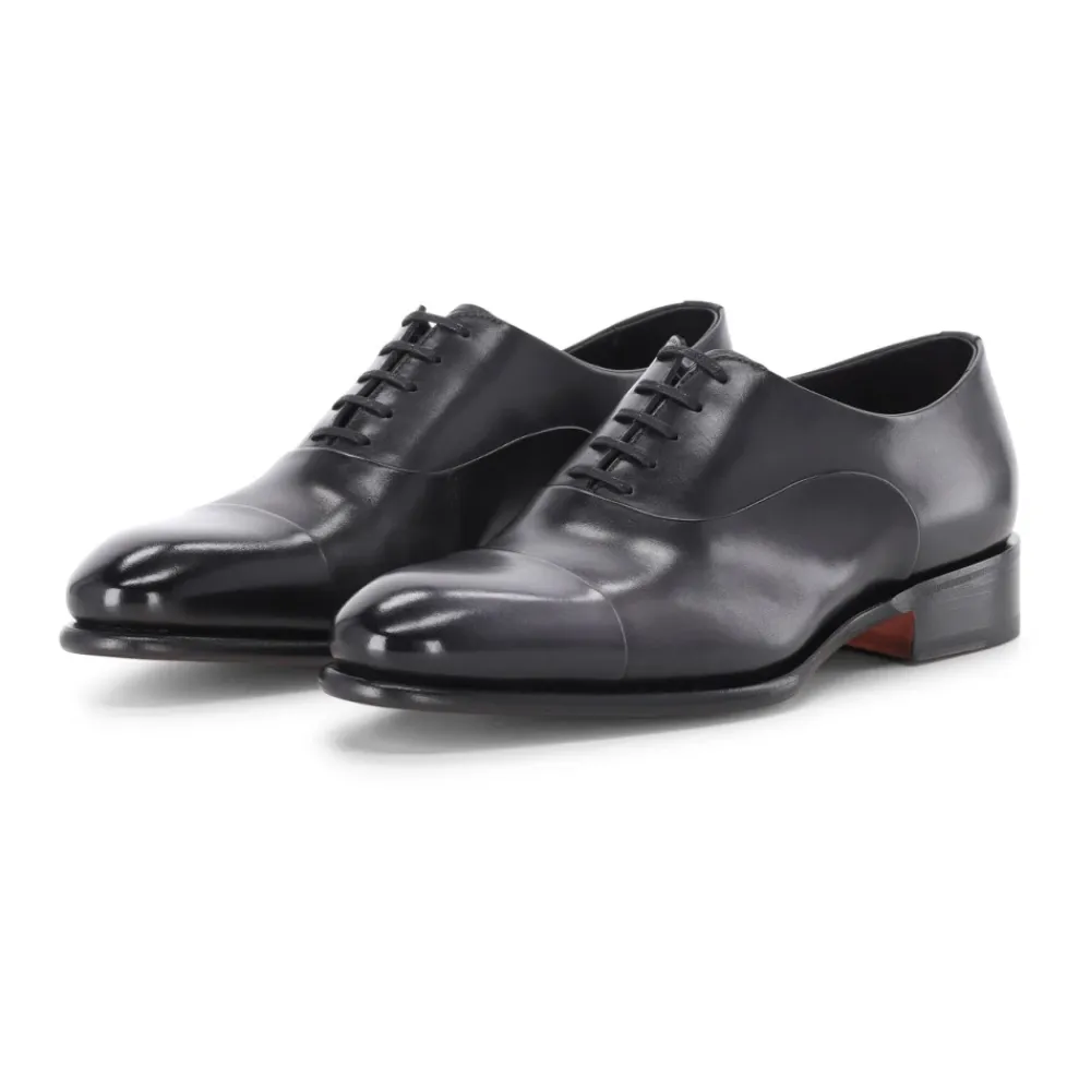 Business Sko<Santoni Oxford Shoe Grå