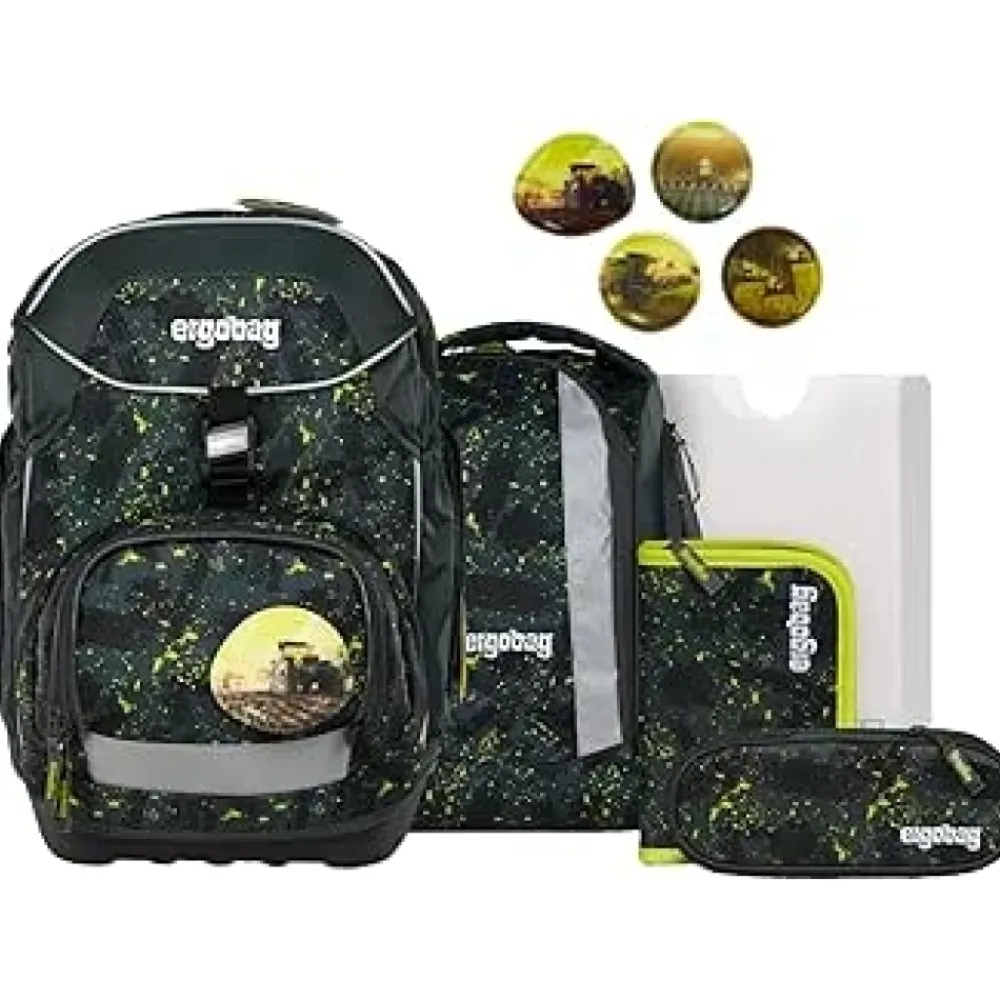 Tasker^Ergobag Pack Set Zaino Portapenne Ergonomico Harvest Grøn