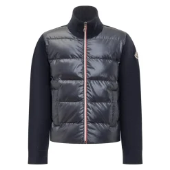 Jakker^Moncler Padded Wool Zip-Up Cardigan Blå