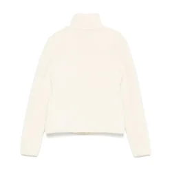 Jakker^Moncler Padded Wool Zip-Up Cardigan Hvid