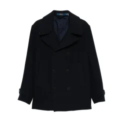 Frakker<Polo Ralph Lauren Paddock Single-breasted Top Coat Blå