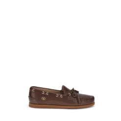 Sejlersko^Valentino Garavani Palm Avenue Båd Loafers Læder Tassels Brun