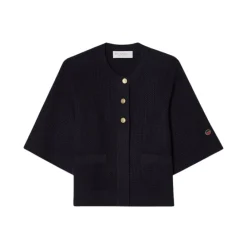 Striktrøjer & Sweatere<Busnel Palmer Textured Cotton Cardigan Blå