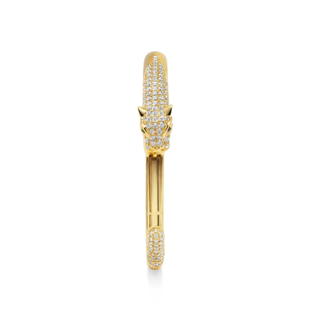 Smykker^Nialaya Panther Cuff Bangle Gul