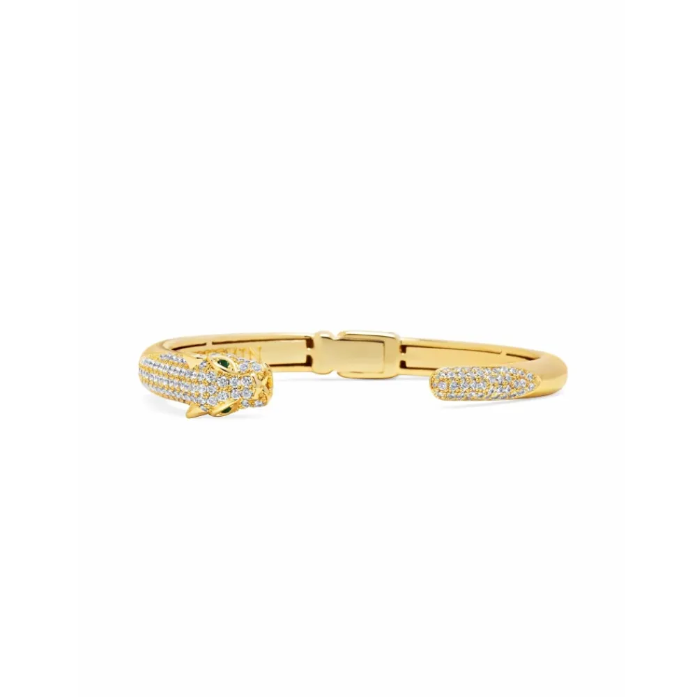 Smykker^Nialaya Panther Cuff Bangle Gul