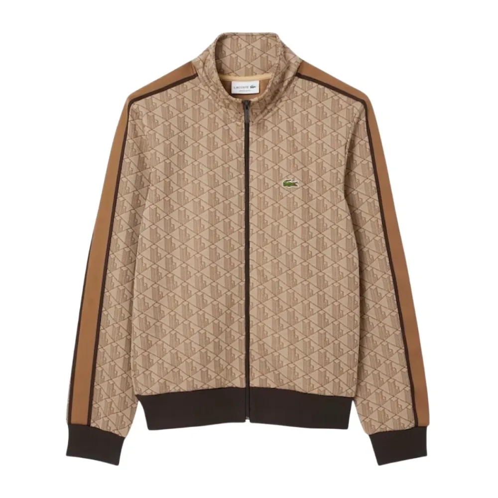 Træningsjakker<Lacoste Paris Zip-Up Jacquard Track Jacket Beige