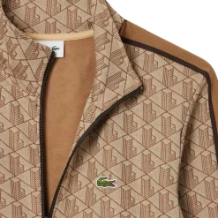 Træningsjakker<Lacoste Paris Zip-Up Jacquard Track Jacket Beige