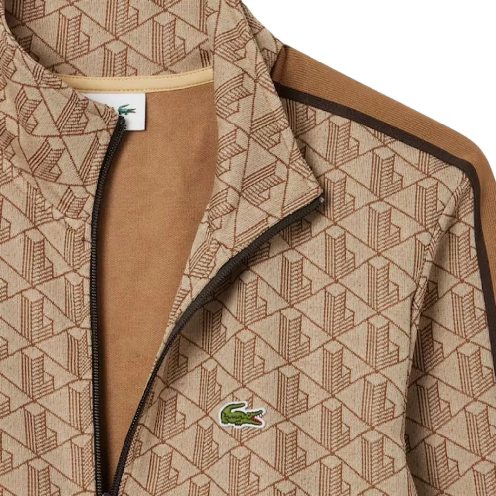 Træningsjakker<Lacoste Paris Zip-Up Jacquard Track Jacket Beige