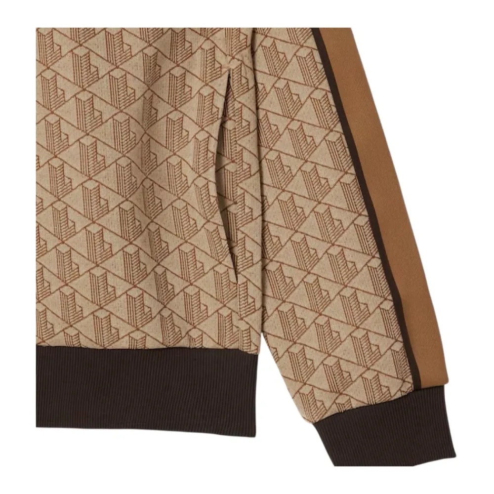Træningsjakker<Lacoste Paris Zip-Up Jacquard Track Jacket Beige