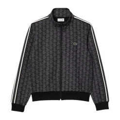 Træningsjakker^Lacoste Paris Zip-Up Jacquard Track Jacket Sort