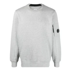 Trøjer|Sweatshirts^C.P. Company Patch Cotton Sweatshirt Grå