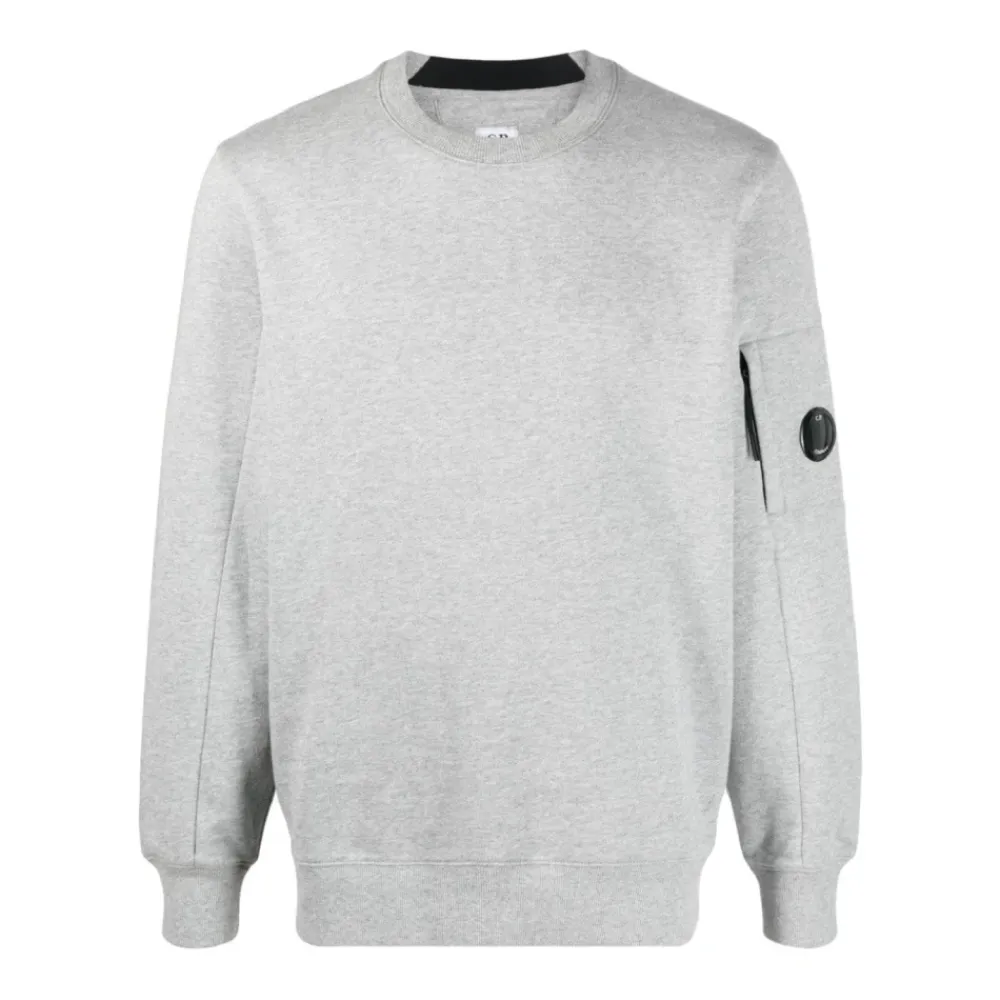 Trøjer|Sweatshirts^C.P. Company Patch Cotton Sweatshirt Grå