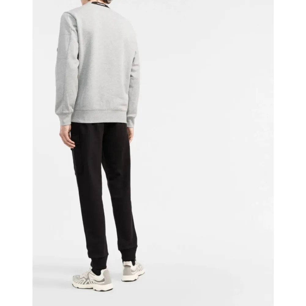 Trøjer|Sweatshirts^C.P. Company Patch Cotton Sweatshirt Grå