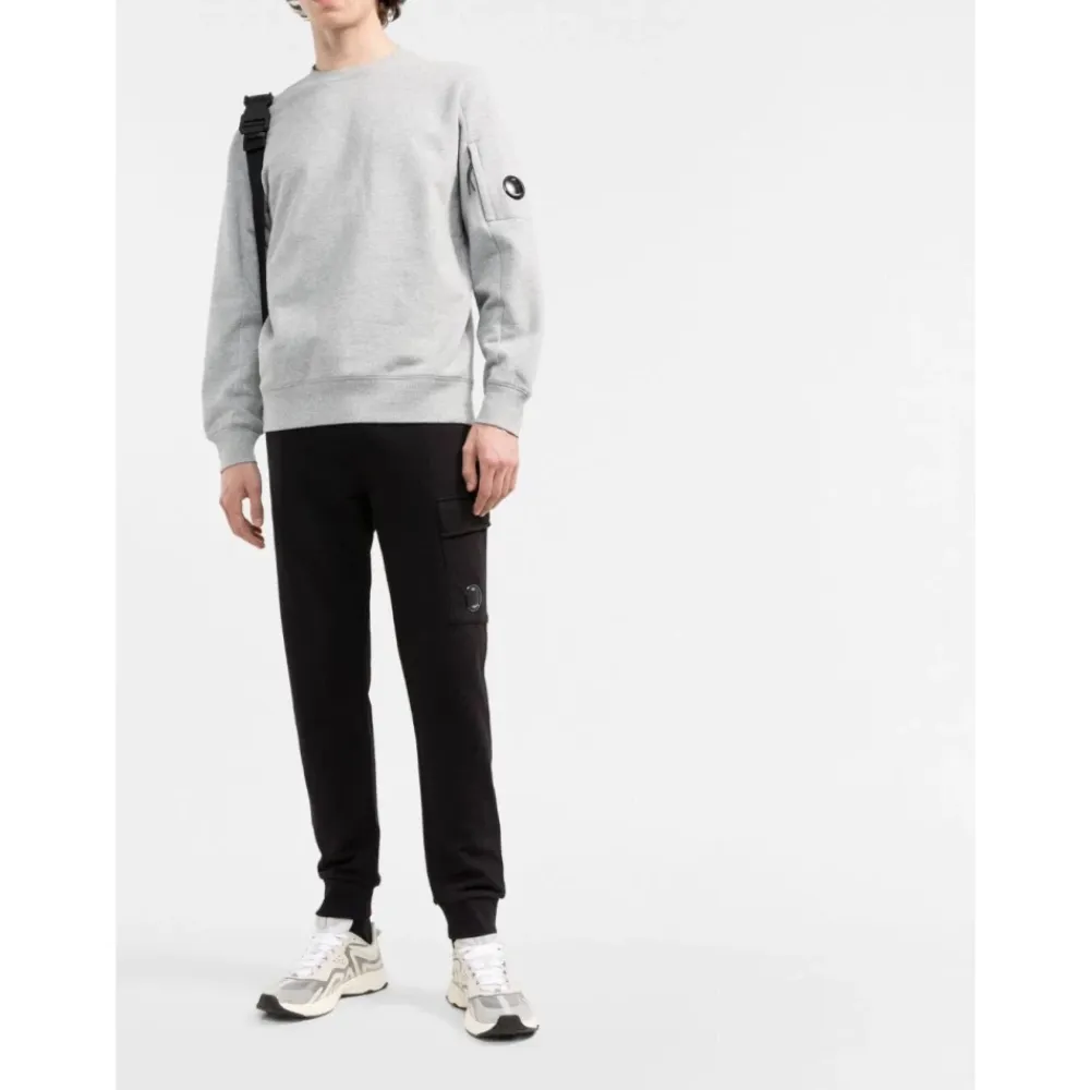 Trøjer|Sweatshirts^C.P. Company Patch Cotton Sweatshirt Grå