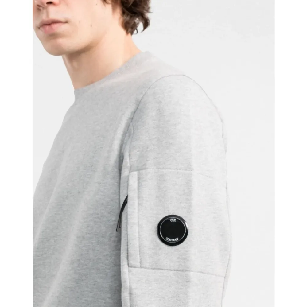 Trøjer|Sweatshirts^C.P. Company Patch Cotton Sweatshirt Grå