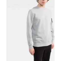 Trøjer|Sweatshirts^C.P. Company Patch Cotton Sweatshirt Grå